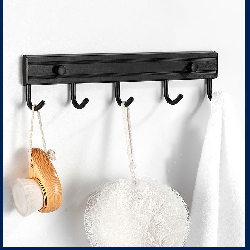 Matte Black Coat Rack Wall Mounts- Hang scarves, hats, clothes, wallets