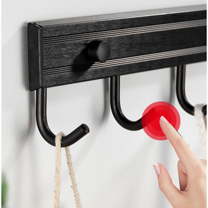 Matte Black Coat Rack Wall Mounts- Hang scarves, hats, clothes, wallets