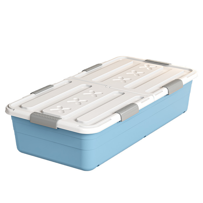 Dorm Stackable Rolling Storage Drawers With Wheels, Under Bed Storage Containers With Lid For Clothes, Toys, Blankets