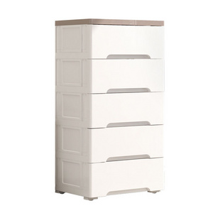 Plastic Drawers Dresser Storage Cabinet With Wheels, Tall Small Closet, Organizer Unit For Bedroom Office