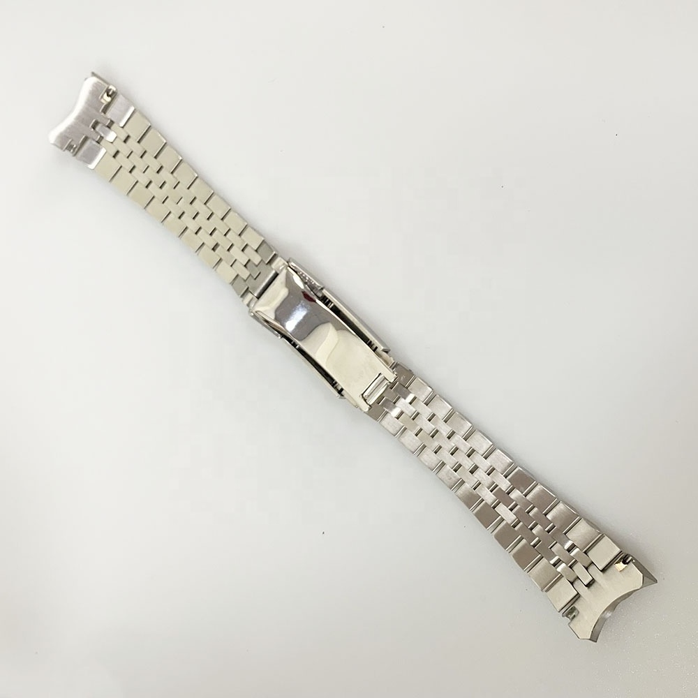 22mm 316L Steel Solid Curved End Screw Links With Oyste Clasp Super Jubilee Bracelet Watch Band For Seiko 5 SRPD53K1