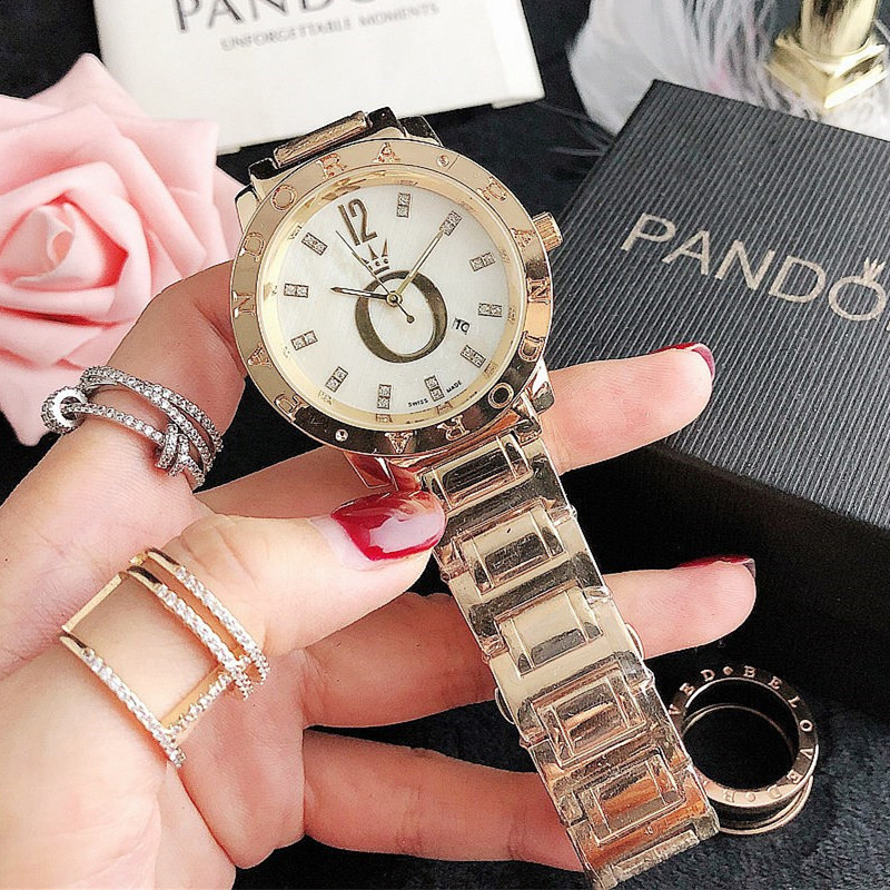 Fashionable Womens Quartz Watch Stainless Steel Relojes Para Mujer Customized with Box Waterproof Top Brand Latest Alloy watch