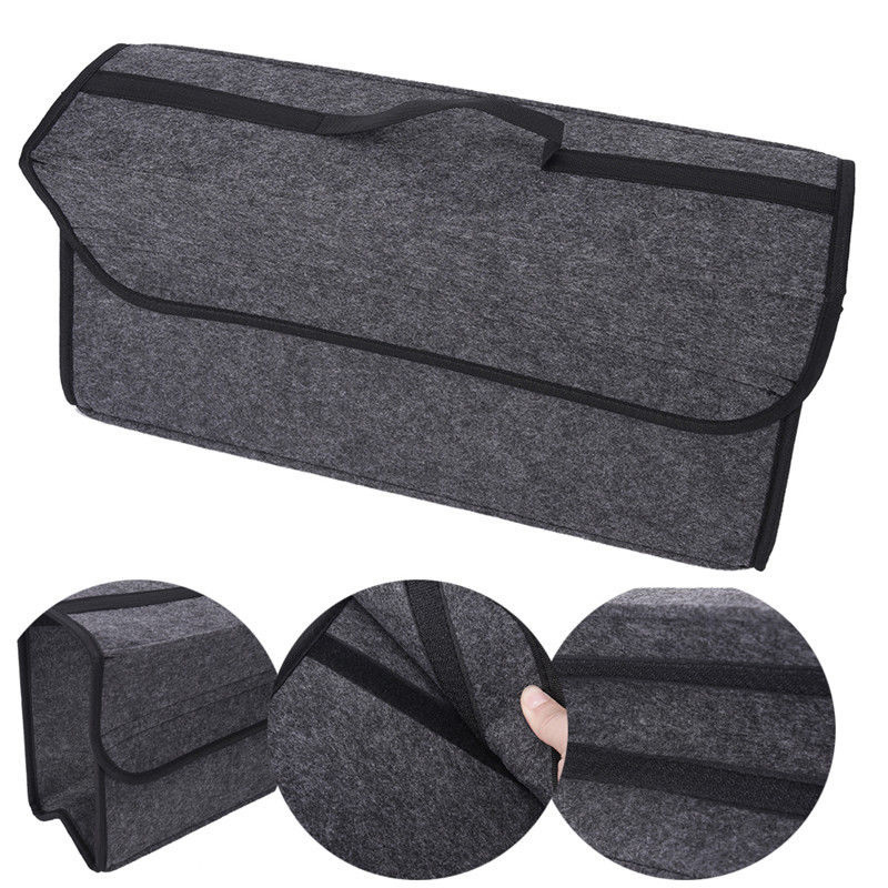 Car Trunk Organizer Storage Box Bag Foldable Soft Felt Auto Car Boot Organizer