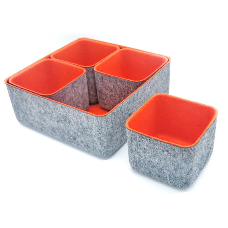 Felt Storage bin Cube Storage Organizer Storage Bins 4 Combinations Organizer