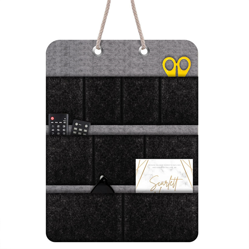 Felt Wall Hanging Storage Organizer Bag for Home Closet Door Magazine Organizer