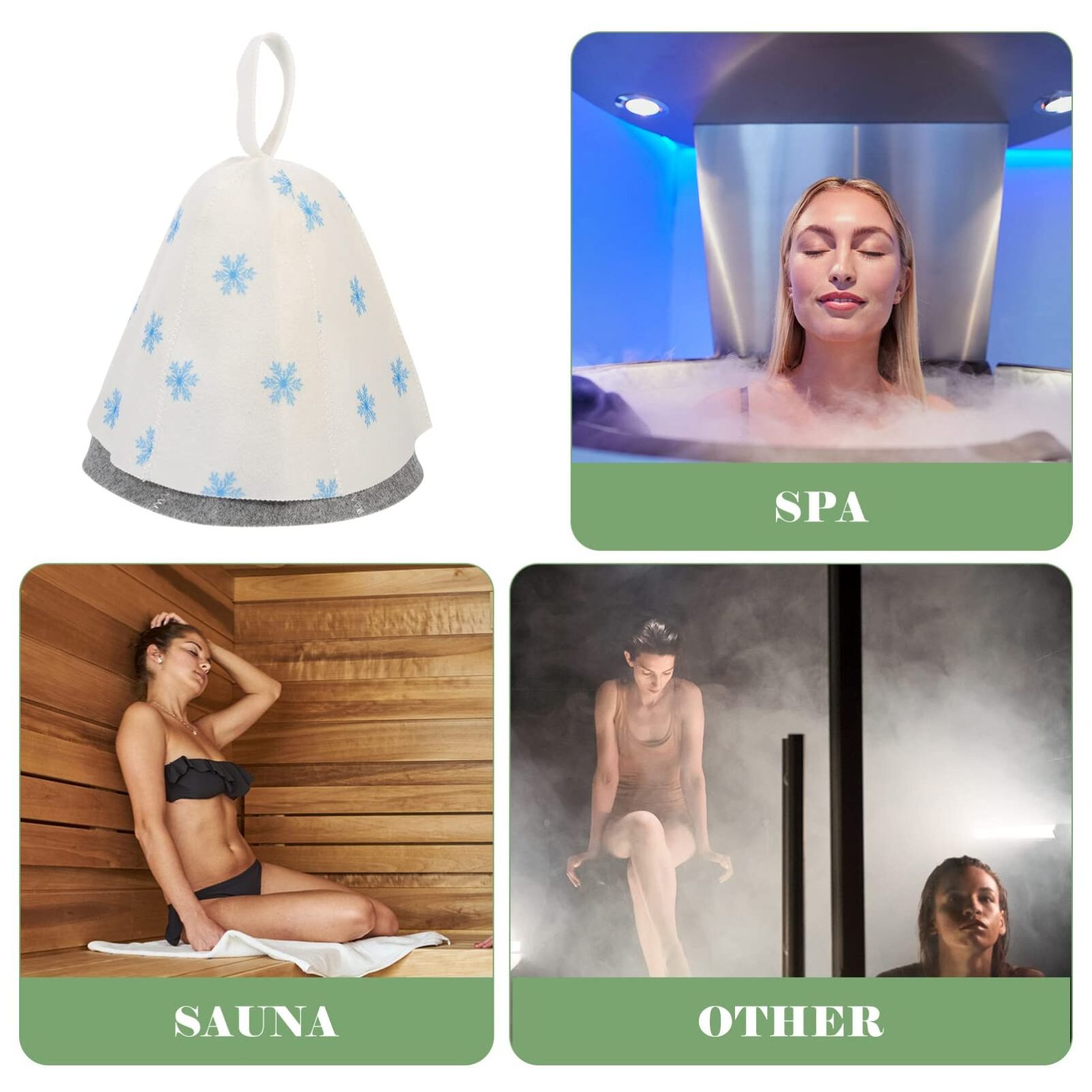 funny custom diy logo sauna hat bucket female for sauna