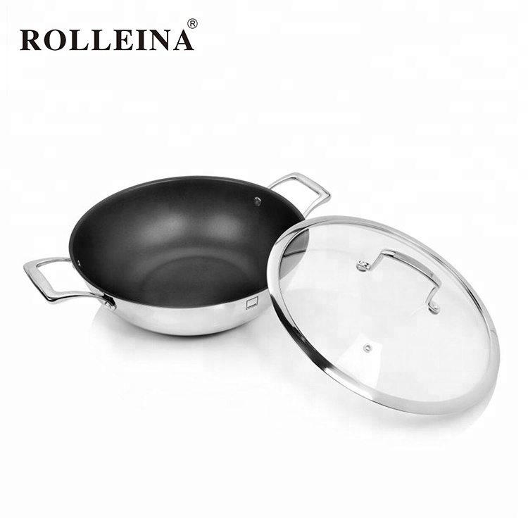 New Product Cooking Pan Tri-Ply Stainless Steel Big Wok