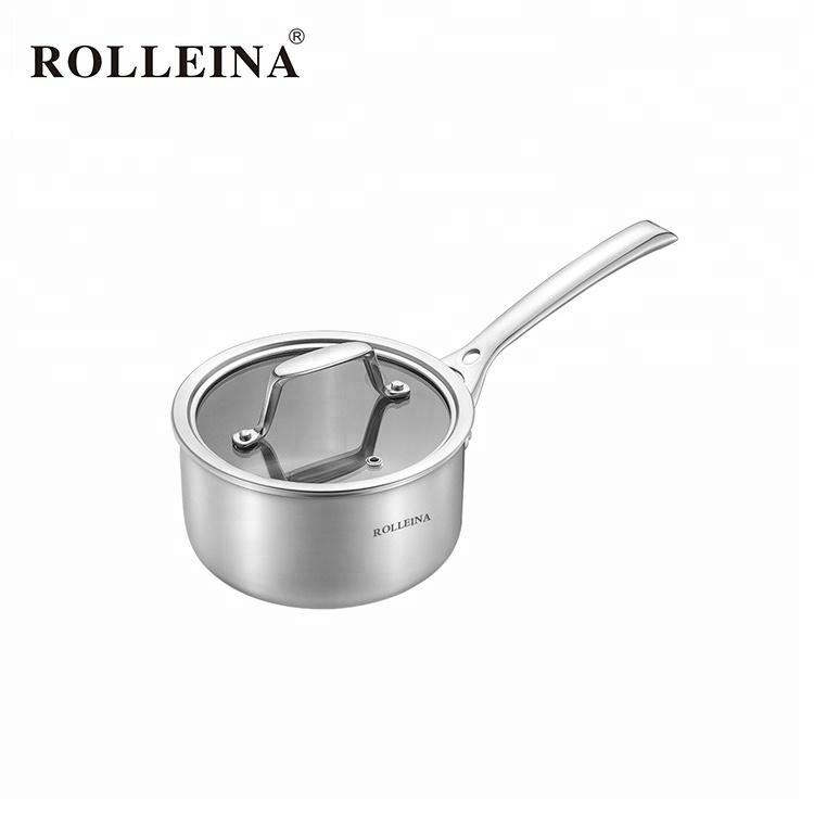 Best Selling Tri Ply Stainless Steel Cooking Pot Milk Sauce Pan