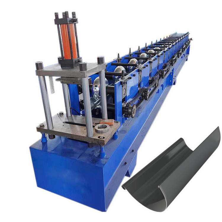 China hot sale roofing half round gutter roll forming machine downspouts making machine