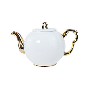 Chaozhou Ceramic Coffee Set China Bone Gold Coffee Tea Pot