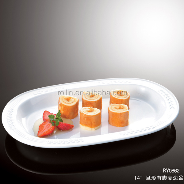 Chaozhou Hotel&Restaurant used round porcelain dinnerware leaf shape microwave safe ceramic plate