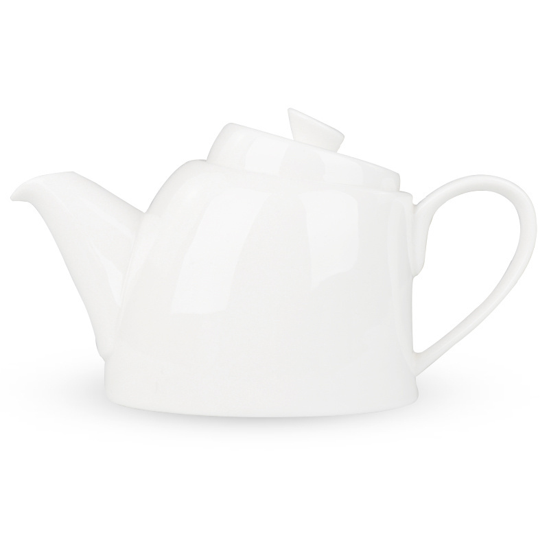 Wholesale white ceramic tea set pots porcelain milk ceram tea pot