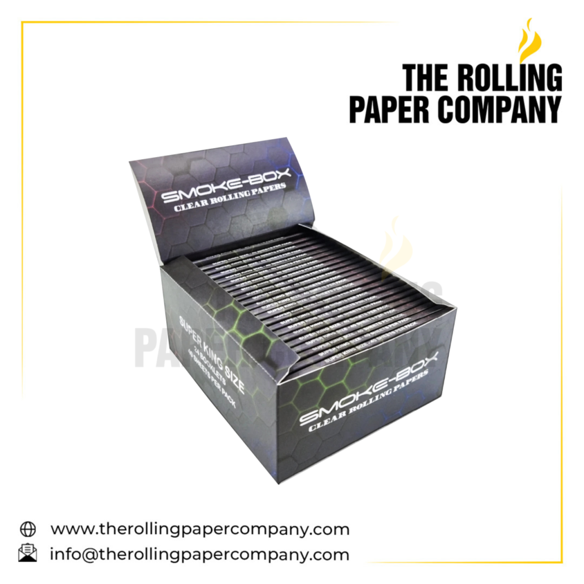 CUSTOM CLEAR  ROLLING PAPERS ( SUPER KING SIZE )