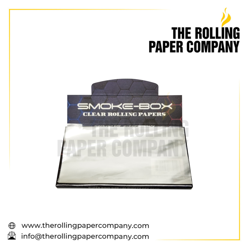 CUSTOM CLEAR  ROLLING PAPERS ( SUPER KING SIZE )