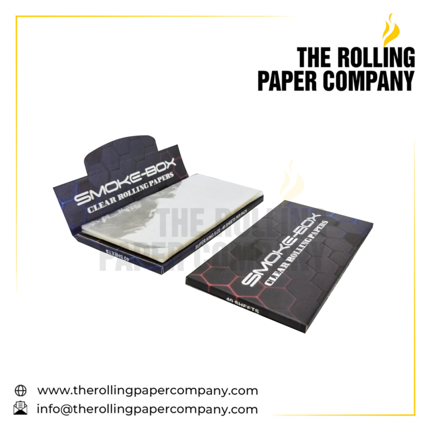 CUSTOM CLEAR  ROLLING PAPERS ( SUPER KING SIZE )