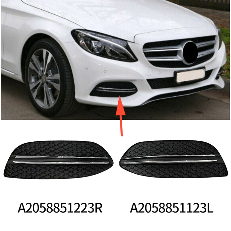 For Mercedes Benz W205 C Class Front Bumper Fog Lamp Grille 2058851123 2058851223 Wholesale Auto Accessories