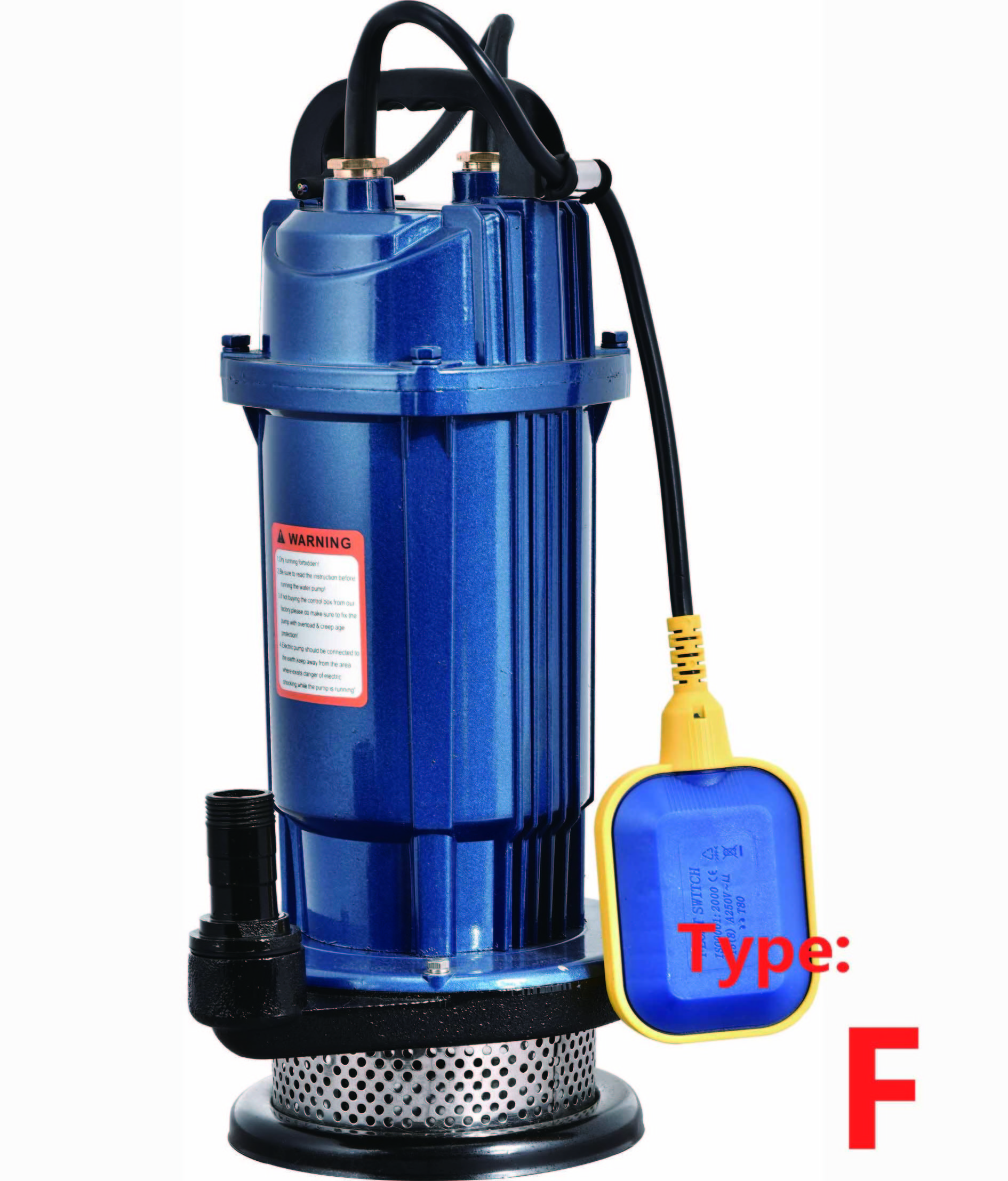 QDX-F Series 0.75kw 1HP High Efficiency Submersible Pump Float Switch For irrigation and drink water  Bomba de Agua