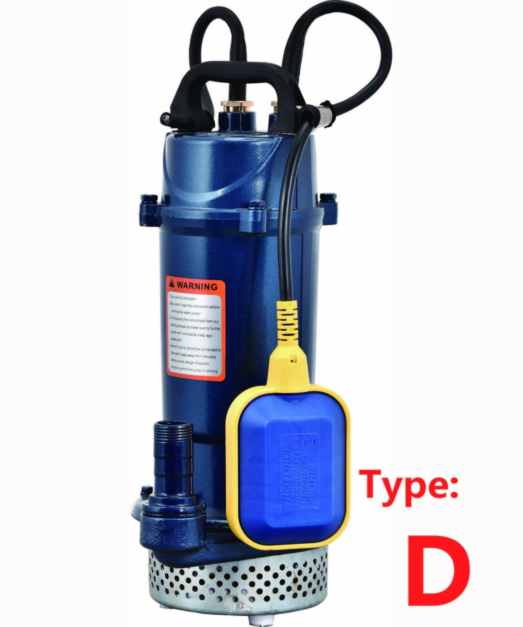 QDX-F Series 0.75kw 1HP High Efficiency Submersible Pump Float Switch For irrigation and drink water  Bomba de Agua