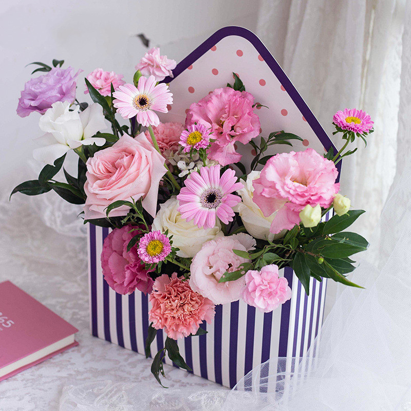 RM Folding Holding Envelope Holding Creative Flower Gift Box Valentine's Day Gift Packaging Arrangement Flower Paper Box