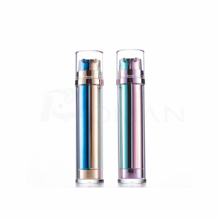 High quality portable dual chamber dip tube lotion bottle