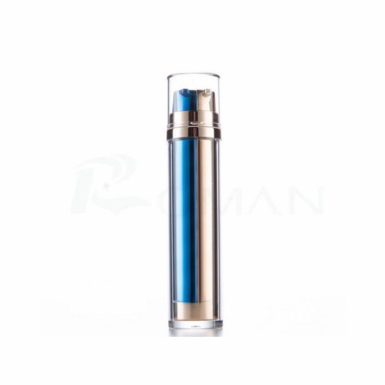 High quality portable dual chamber dip tube lotion bottle