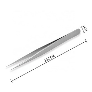 Private Label 45 90 Degree L Shape fiber tip tweezers eyelash extension tweezers Volume lash extension tweezers