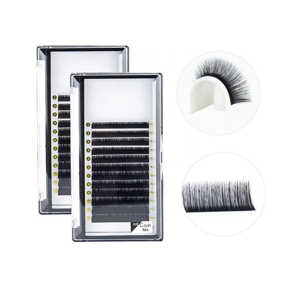 Hand Made PBT Flash Sale 3 Wispy Private Label Eyelash Extension Silk Matte Mega Volume Lashes