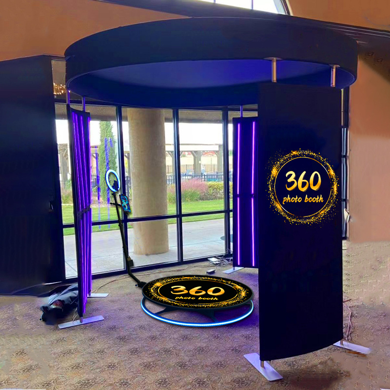 Automatic 360 Photo Booth With Led  Lights Enclosure Dropshipping Magic Vending Machine 360 Photo Booth  Kiosk For Events