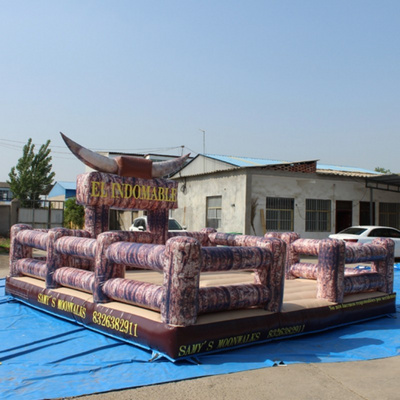 Commercial inflatable bull rodeo ride game inflatable bull riding machine outdoor Kids Adult mechanical