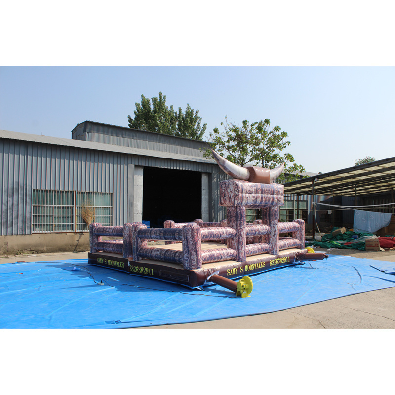 Commercial inflatable bull rodeo ride game inflatable bull riding machine outdoor Kids Adult mechanical