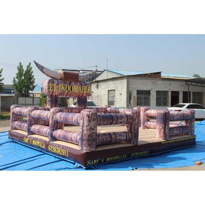 Commercial inflatable bull rodeo ride game inflatable bull riding machine outdoor Kids Adult mechanical