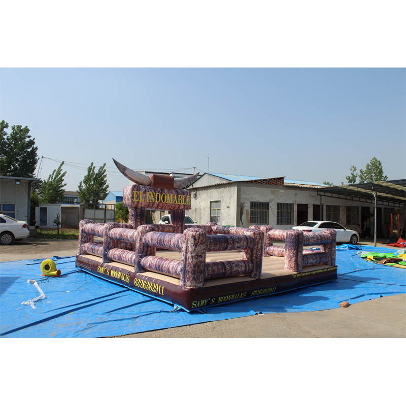 Commercial inflatable bull rodeo ride game inflatable bull riding machine outdoor Kids Adult mechanical