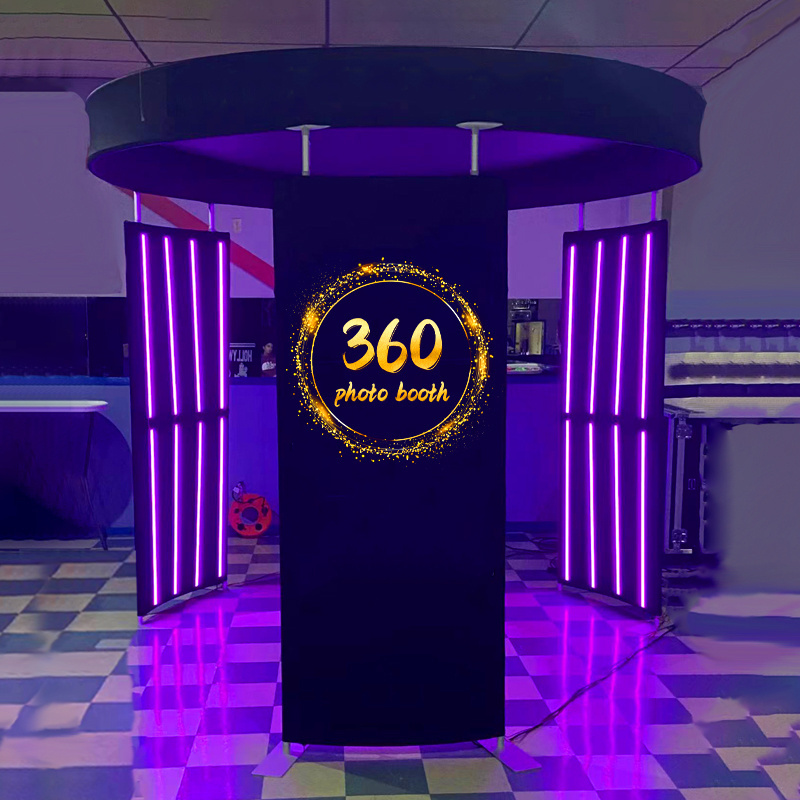 Automatic 360 Photo Booth With Led  Lights Enclosure Dropshipping Magic Vending Machine 360 Photo Booth  Kiosk For Events