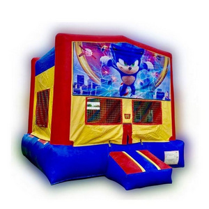 China big playground kids bouncy castle balloon palace inflatable carton king theme combo slide jumping bounce house