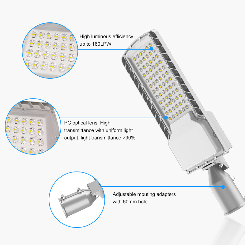 LED Street Light 5 Years Warranty 180lm/w ETL IP67 50W 100W 150W 200W Outdoor LED Street Light