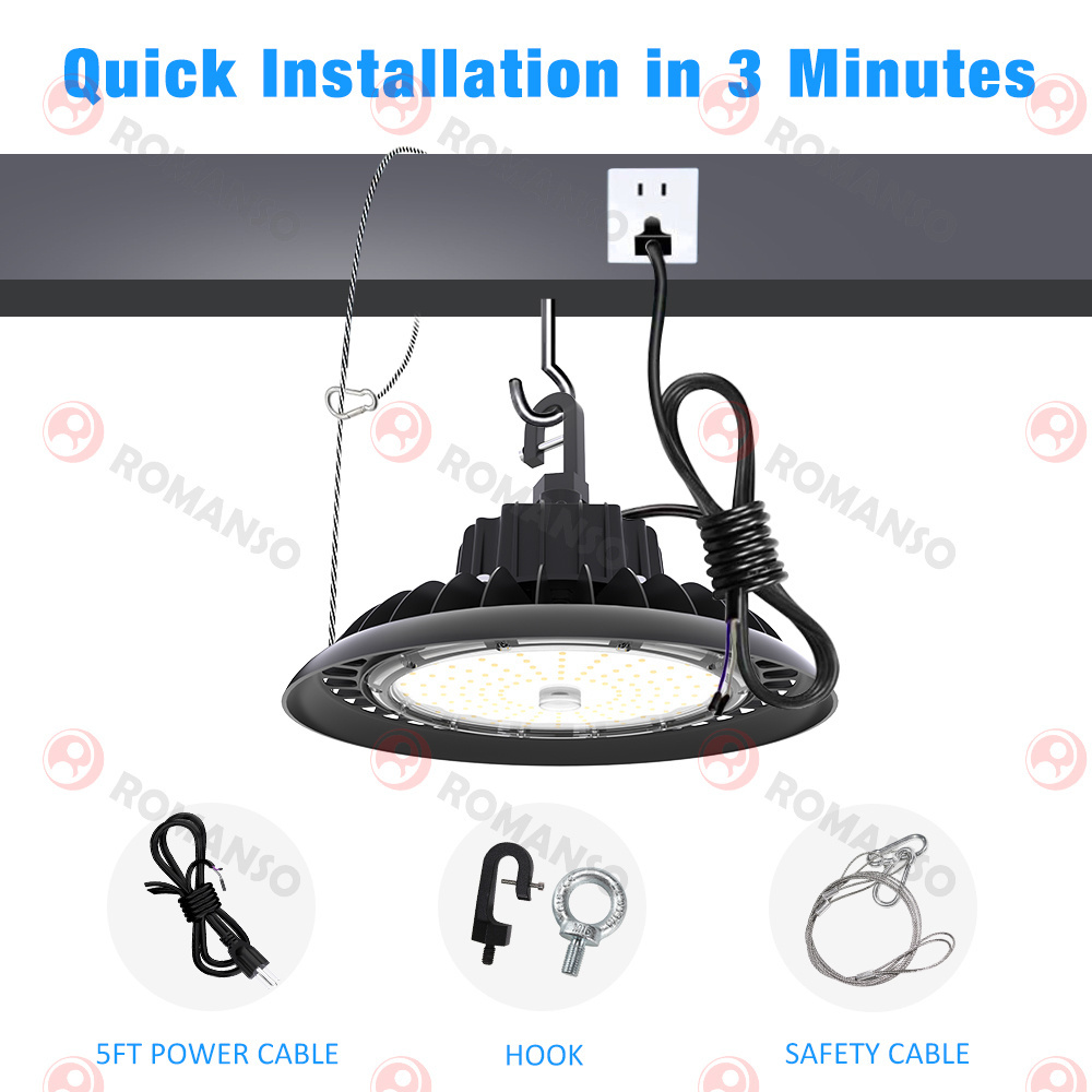 Outdoor 30000lm 15000lm IP65 150LPW UFO Warehouse Industrial Led High Bay Light