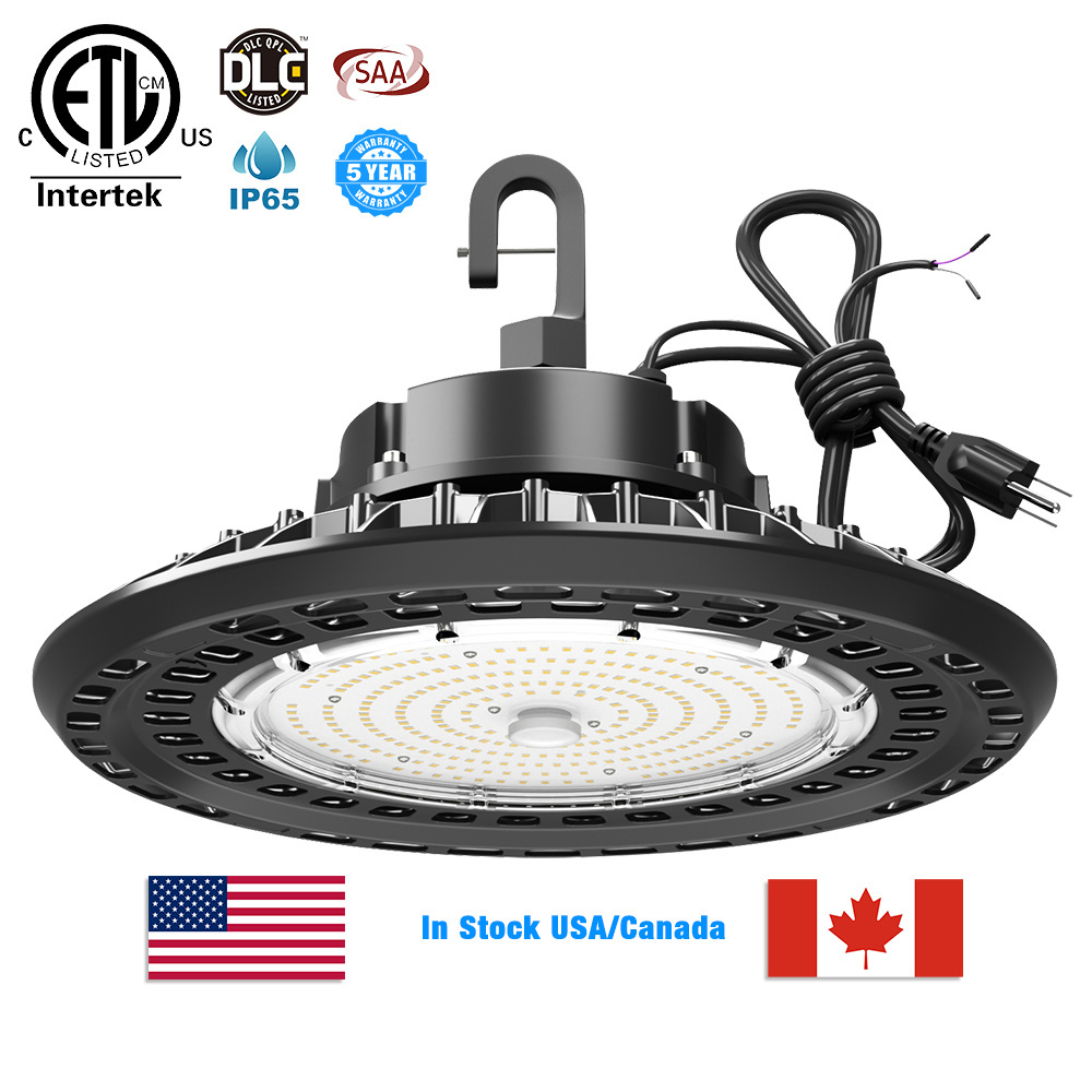 CE DLC SAA 150lm/W adjustable industrial 100w 150w 200w ufo led high bay light