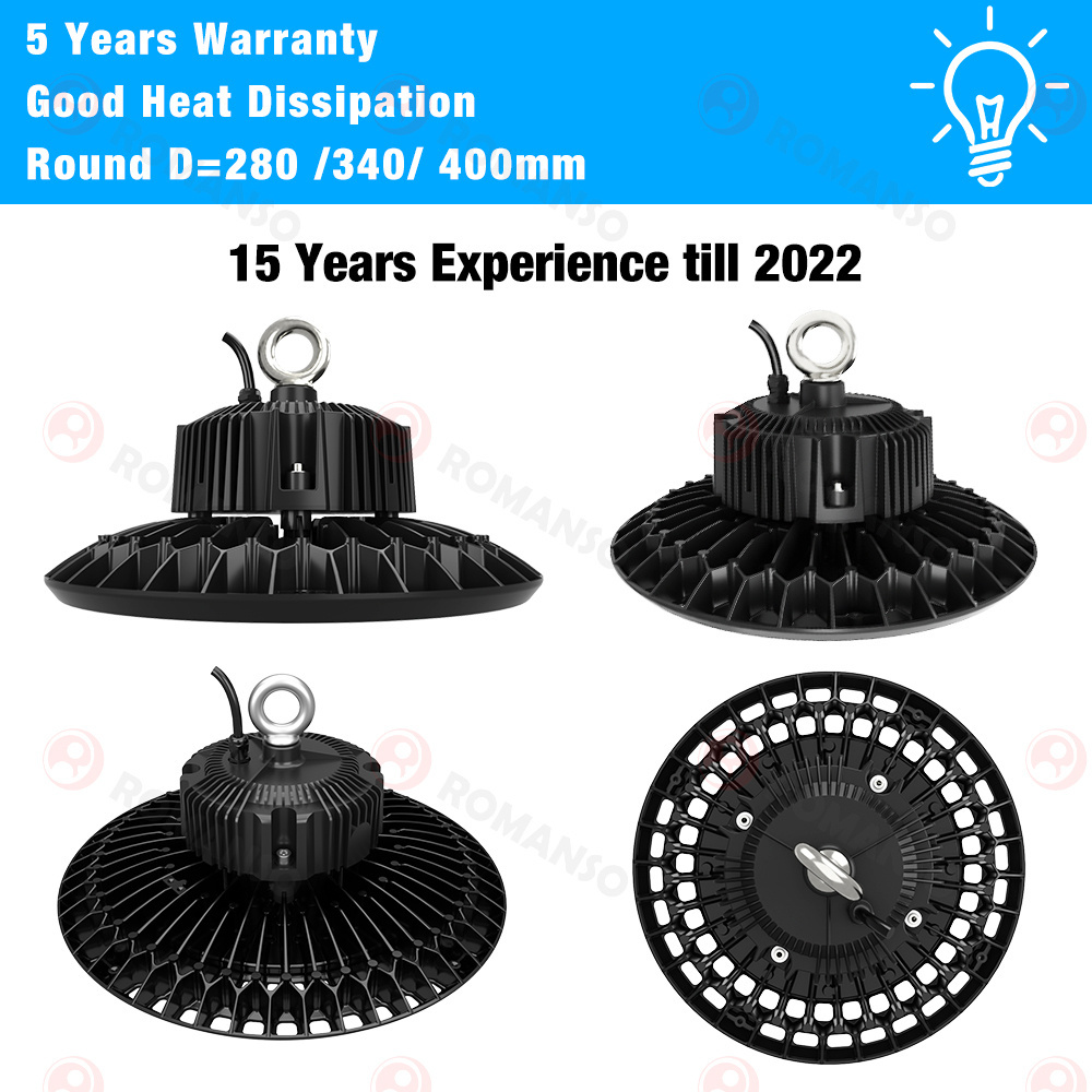 Delivery from USA Warehouse Ufo Led Industrial High Bay Light 100W 150W 200W 240W 130Lm/W Led Light For Dlc Ul Listed