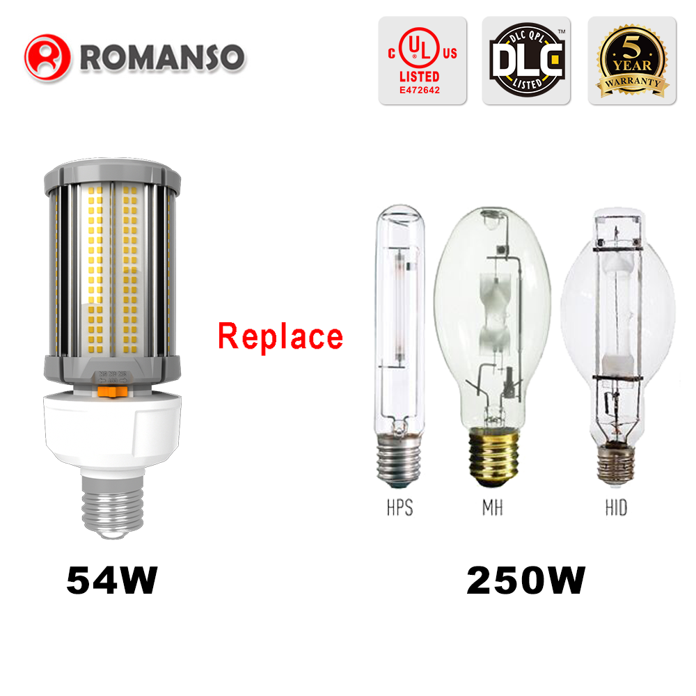 Outdoor Corn Cob Led Lights Bulb 54W 75W E27 E40 Led Corn Street Light