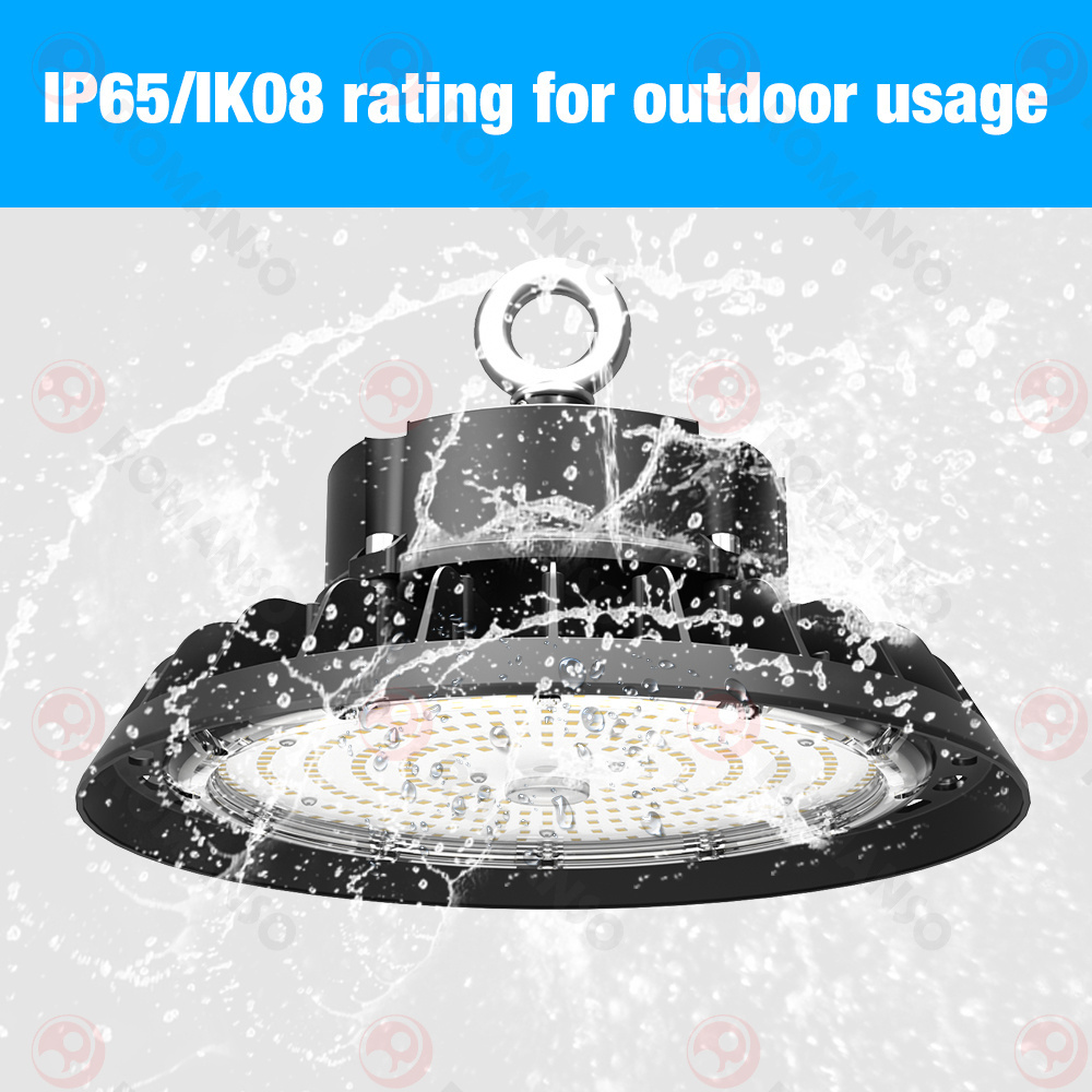 Stock in USA Canada IP65 High Bay Light Multiple Power CCT Selection 100W-240W Warehouse UFO Led High Bay Light