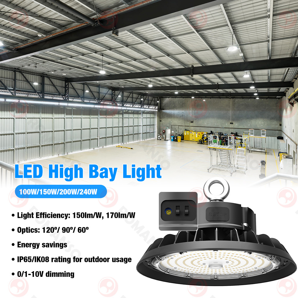 5-Years Warranty 3CCT 3Power 100W 200W 150W Switchable UFO LED High Bay Lights