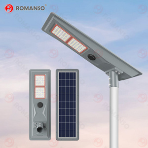 Outdoor All in One Commercial Park Garden Lamp Integrated Solar Power LED Parking Lot Street Light