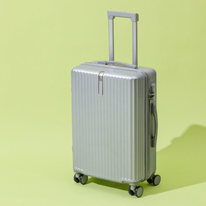 Good Quality Factory Directly Gray Pp Set  Cabin Trolley Case Luggage Bags & Cases Colorful ABS Suitcase