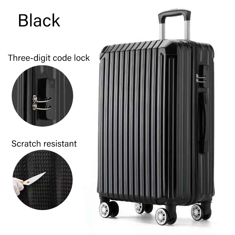 Good Quality Factory Directly Black 14 Inch Suitcases 5 Pieces Set Suitcase Phone Lock And Tracker Abs Pc Luggage With Zipper