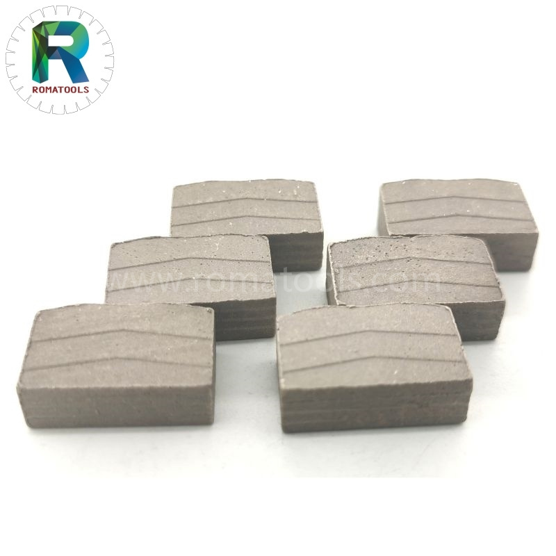 Romatools Multi Segments Diamond Tools 24*8.4/7.6*15mm Diamond Segments Machine Granite Cutting Diamond Segment For 6.5mm