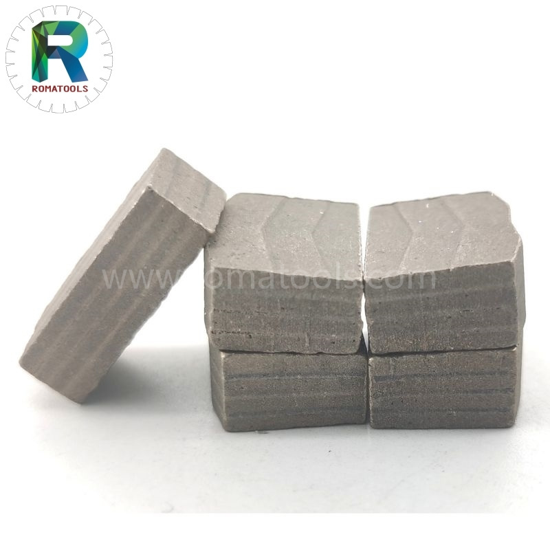 Romatools Multi Segments Diamond Tools 24*8.4/7.6*15mm Diamond Segments Machine Granite Cutting Diamond Segment For 6.5mm