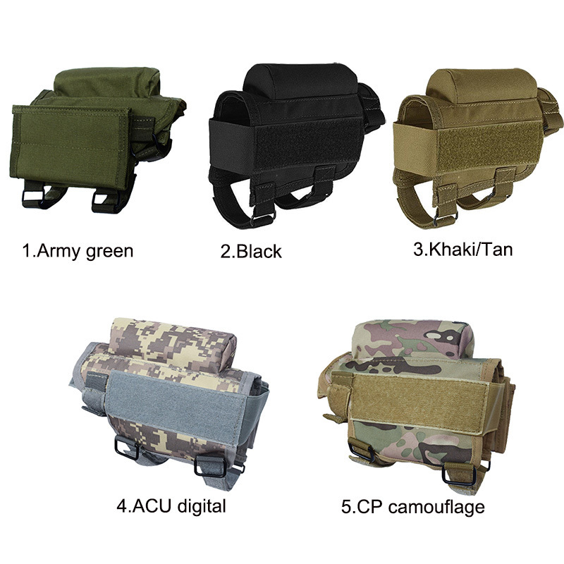 Tactical Cheek Rest Bullet Stock Shell Magazine Molle Pouch Cartridge Holder Bag Hunting storage Bag