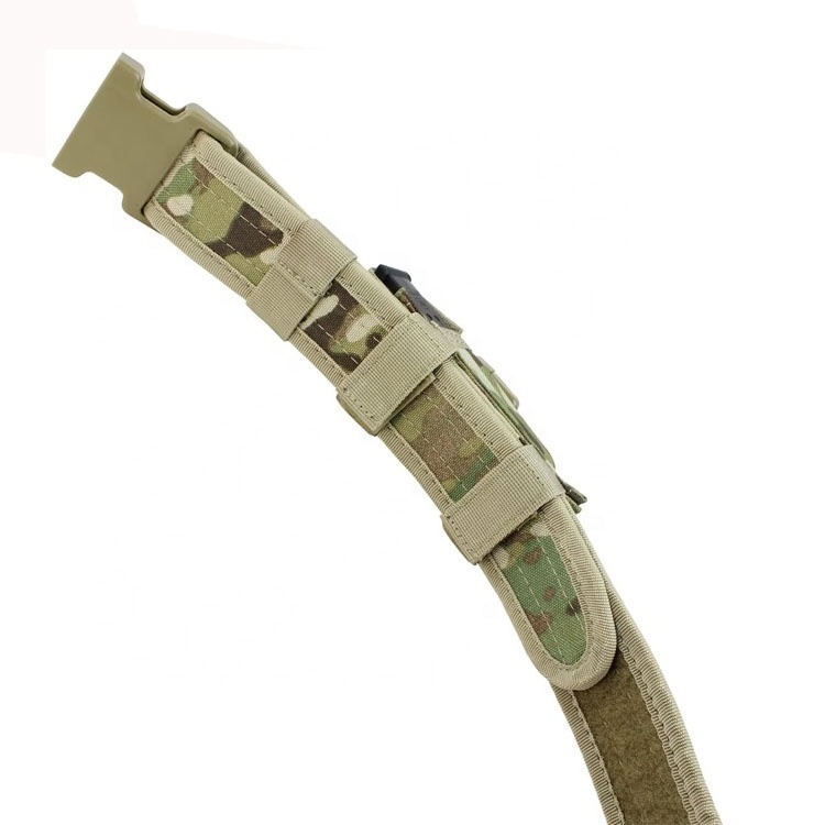 High Quality Heavy Duty Belt Tactical Webbing Belt With 2pcs Magazine flashlight Pouches bags