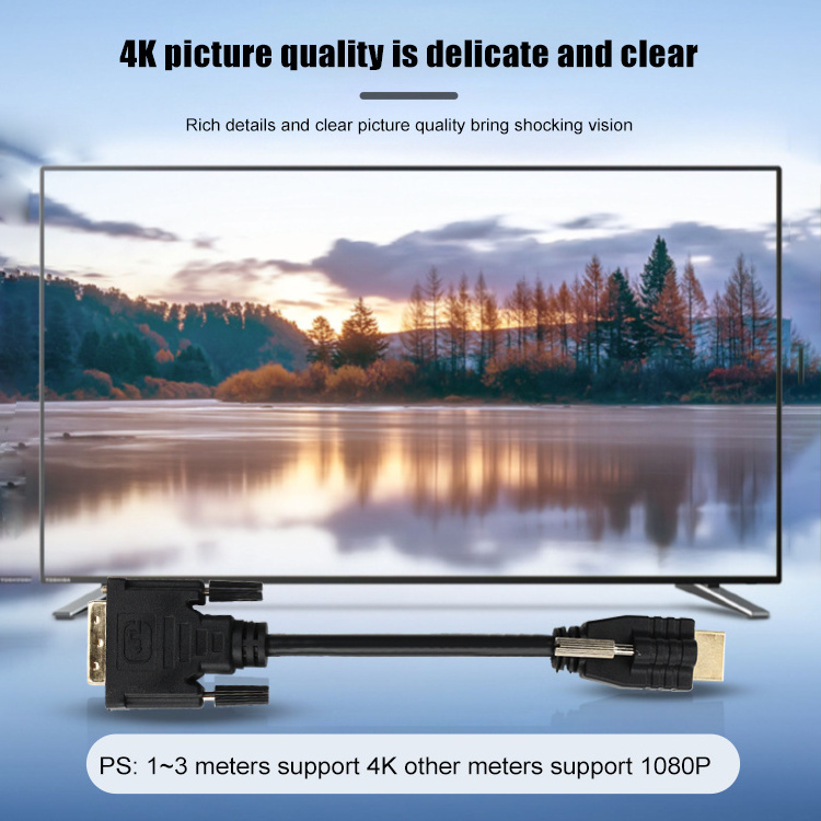 Hd-mi Am To Dvi 18+1 Male Customize Hdmi To Dvi Cable For Industrial, Medical, Automotive