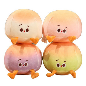 Cute Plush Simulation Steamed Bun Keychain Stuffed Bun Cartoon Bread Plush Food Girls Key Ring Kids Toys